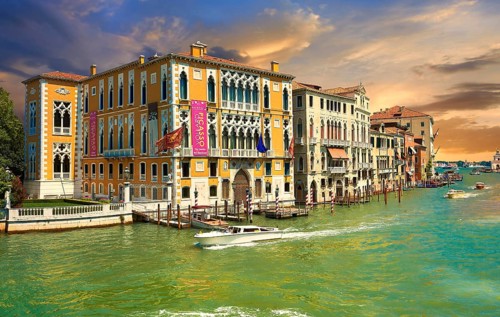 The Grand Canal from Ponte dell'Accademia at sunset