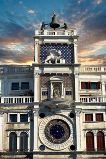 The early Renaissance clock tower of Torre dell' Orologio