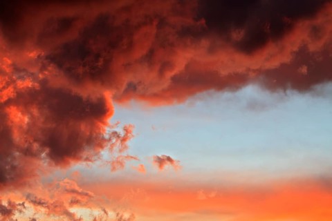 Red clouds