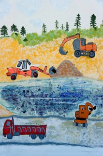 Naive wall painting