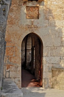 Entrance door to the Monastery of St. Benedict or Sacro Speco