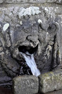 Gargoyle on a stone table