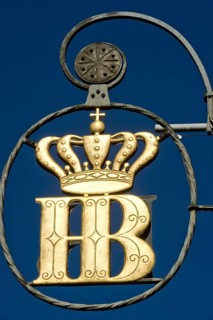 Cast iron sign with the Hofbraeuhaus logo