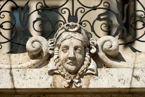 Decorative woman's head