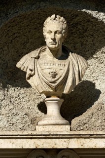Decorative bust of the Roman Emperor Julius Caesar