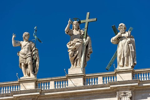 Monumental statues of John the Baptist