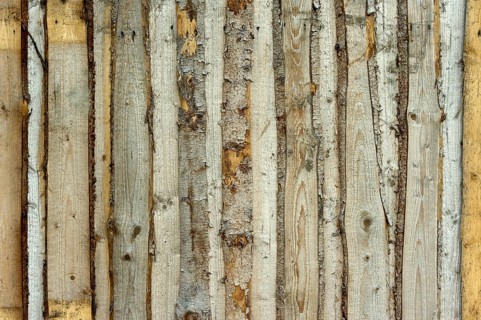 Wooden wall from old untreated grayed boards
