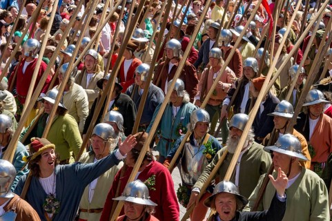 Mercenaries with lances