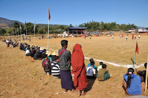 Football match in the countryside near Kakku