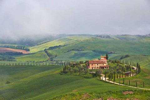 Hilly landscape around Podere Baccoleno