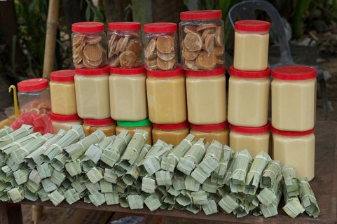 Stall selling palm sugar in various forms