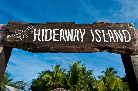 Entrance gate to Hideaway Island