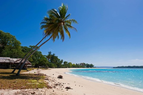 White sandy beach