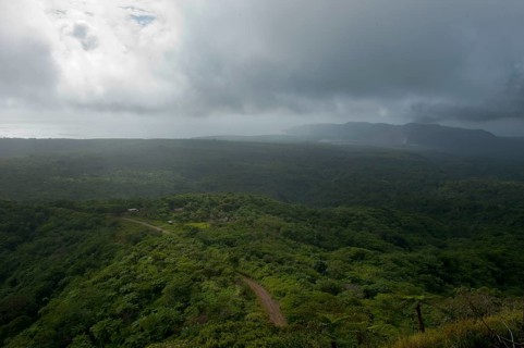 Landscape below Mount Yasur volcano