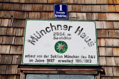 Sign on Muenchner Haus