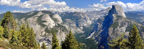 Glacier Point with views of Yosemite Valley with the Half Dome