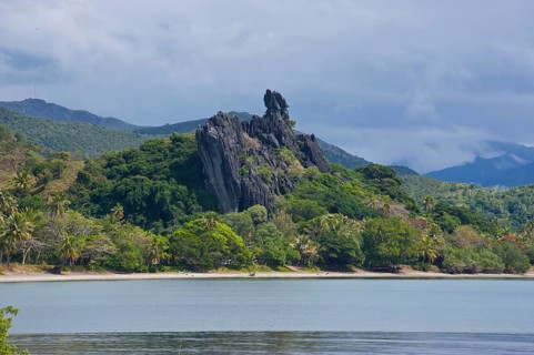 The Linderalique rocks on the east coast of Grande Terre