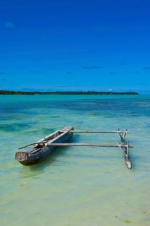 Outrigger in the turquoise waters
