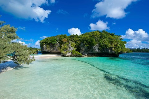 White sand beach and turquoise water