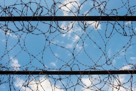 Barb wire in the Amna Suraka or Red Security Museum