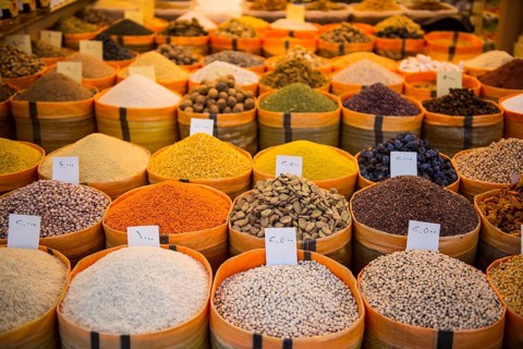 Spices for sale in the Bazaar of Sulaymaniyah