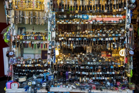 Watches for sale in the Bazaar of Sulaymaniyah