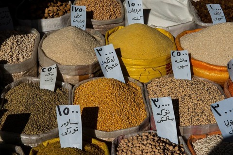 Spices for sale in the Bazaar of Sulaymaniyah