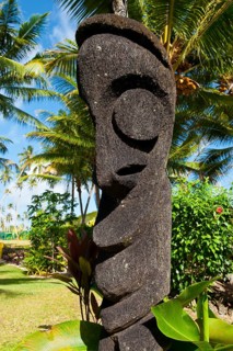 Carved statue at a resort