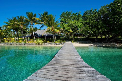 Wooden pier at a resort