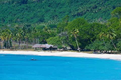 White sandy beach