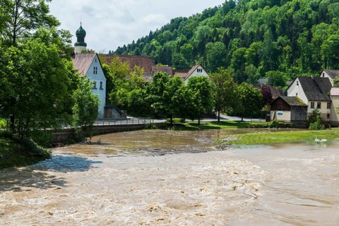 Flood of the river Neckar