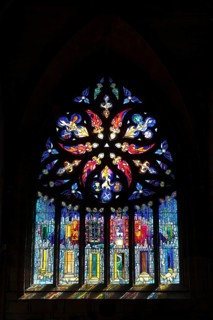 Large stained-glass window