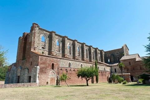 Ruins of the former Cistercian abbey Abbazia San Galgano