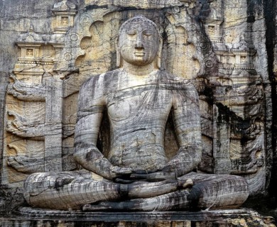 Seated Buddha in meditation