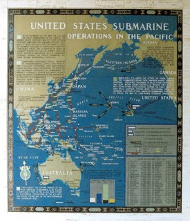 Mosaic map of the successfully completed American operations during the Pacific War
