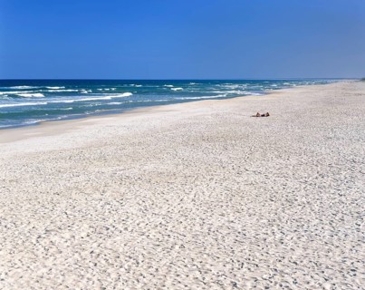 Isolated sandy beach