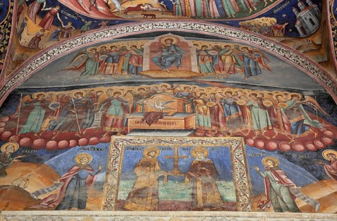 Wall paintings in Horezu Monastery