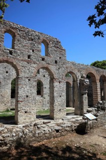 Early Christian-Byzantine basilica in the ruins of the ancient city of Butrint