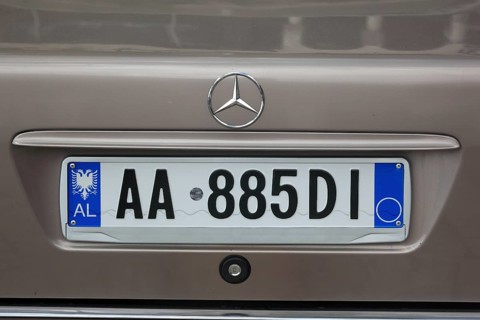Albanian licence plate