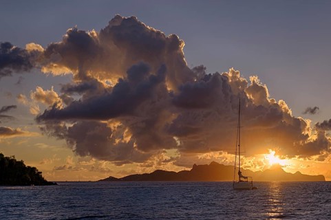 Sailboat at sunset
