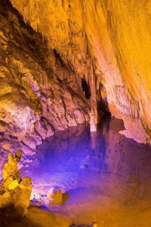 Small lake in the stalactite cave Dim Magarasi