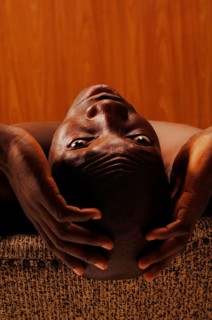 Young man with his hands on his head