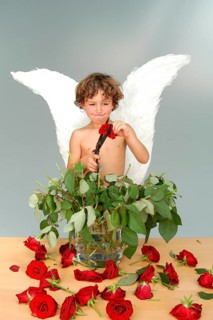 Boy with angel wings