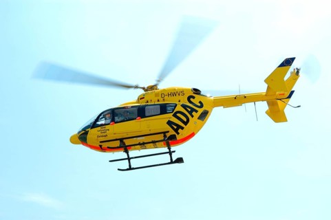 ADAC helicopter in flight
