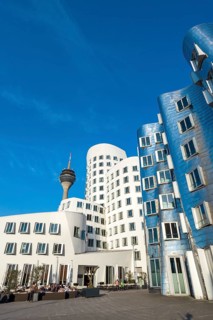 New Zollhof office buildings designed by architect Frank O Gehry