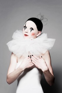 Fashion with a pierrot theme