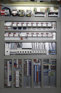 Control cabinet on the inside