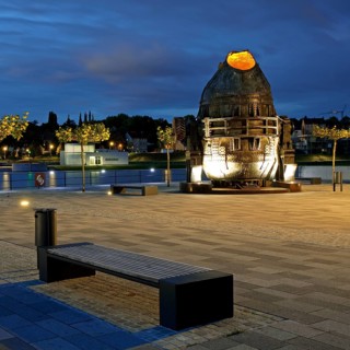 Illuminated Thomas Smelting Furnace on Kulturinsel