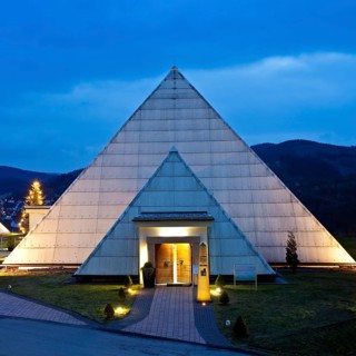 One of the Sauerland Pyramids at dusk