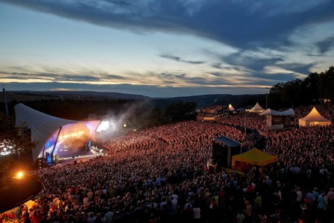 German band 'Unheilig' performing live on the Freilichbuehne Loreley open-air stage